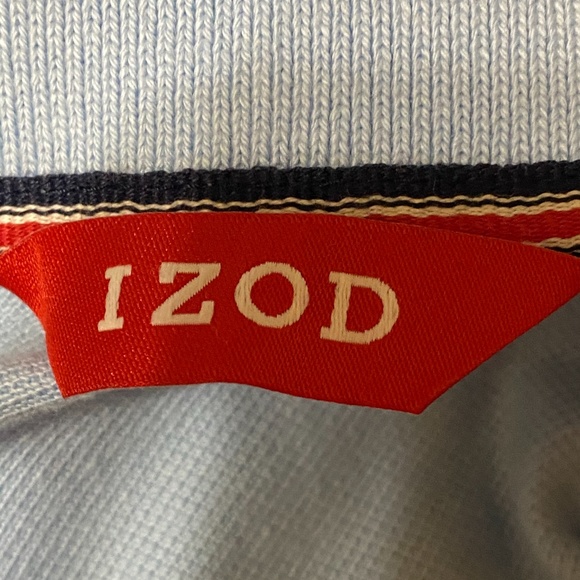 IZOD Powder Blue Heritage Polo Shirt Top Mens NWT - Picture 4 of 10